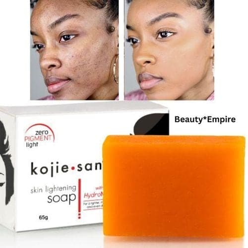 Kojie San Skin Brightening Soap 1pc - Zero Pigment Original Kojic Acid Soap that Reduces Dark Spots, Hyperpigmentation, & Scars with Coconut & Tea Tree Oil — Display