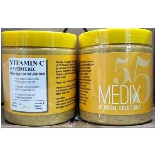 Medix 5.5 VITAMIN C +TURMERIC Firming & Brightening Face & Body Scrub For Moisturizing,Even Tone ,Brightening — Display