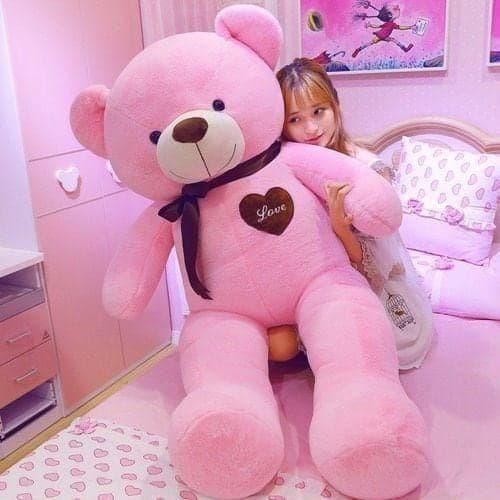 pink Teddy Bear Plush Toy – Soft & Cuddly — Display