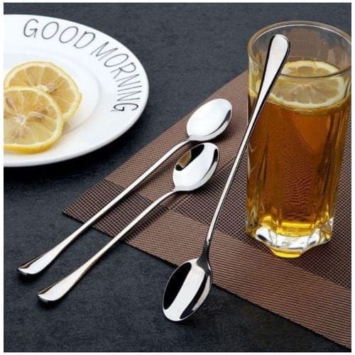 6 Pcs Set High Quality Long Handle Teaspoon Tea Spoon Set — Display