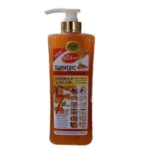 VEET GOLD TURMERIC SHOWER GEL CREAM- Exfoliates, Cleans, Removes Dark Knuckles & Black Spots & Smooths-1L — Display