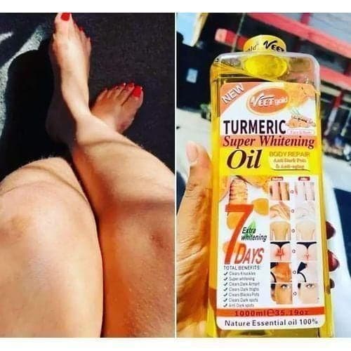 VEET GOLD Turmeric Oil Whitening & Brightening Body Oil- — Display