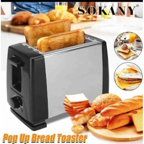 Sokany Hot sale Automatic Electric 2 Slice Pop Up Bread Toaster
