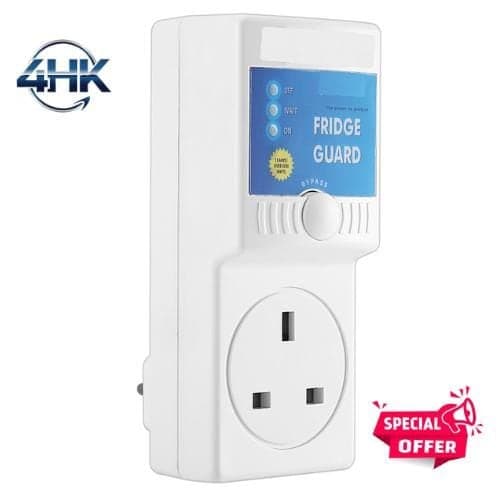Heavy Duty Fridge Guard & Voltage Stabilizer Adapter for Refrigerators & Freezers (13Amps) - White