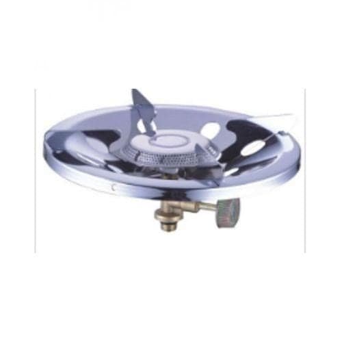 Stainless Steel Single Burner Gas Stove - Compact & Easy to Clean - Silver — Display