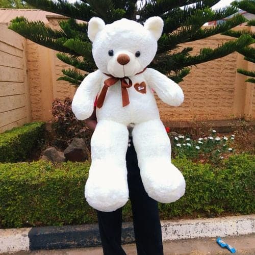 100CM WHITE PLUSH TEDDY BEAR — Display