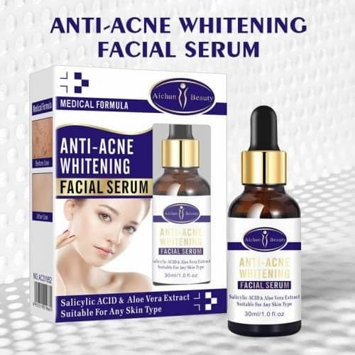 Aichun Beauty Anti-Acne Facial Serum 30ml - Salicylic Acid & Aloe Vera for Acne-Prone Skin — Display