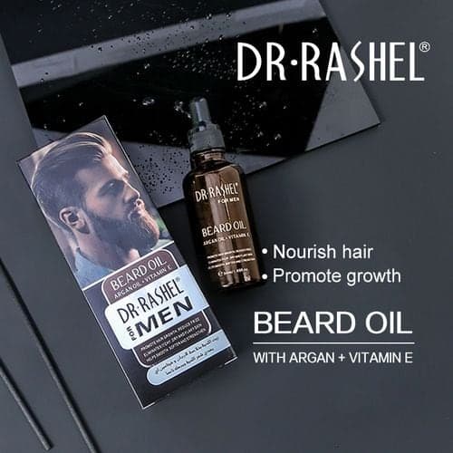Dr. Rashel Beard Oil With Argan Oil + Vitamin E - 50ml - Black — Display