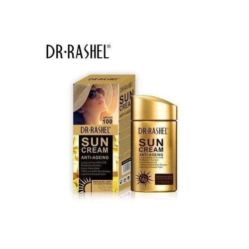 DR RASHEL Gold Collagen Sun Cream SPF 100 UVA UVB Protection Sunscreen — Display