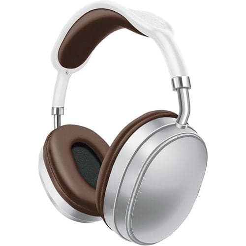 Headphone wireless GX-5 Noise-Free Stereo Headset Bluetoth with HiFi Sound Quality, Pure Sound, Havy Bass, ENC Double Noise Reduction, Memory Card Support (Silver)