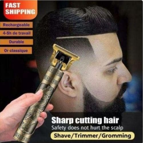 Vintage BEST T9 Dragon ELECTRIC RECHARGEABLE Metal Hair Clipper – GOLD FOR MEN AND WOMEN HAIR SHAVING MACHINE — Display