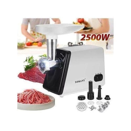 Sokany Multifunctional/ Commercial Electric Meat Mincer / Grinder stainless steel - 2500watts