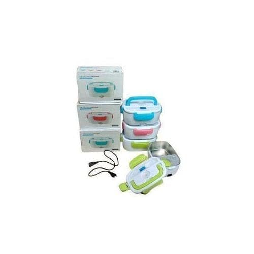 Electric Portable Heat Lunch Box Food Warmer With Partition And Charger Cable