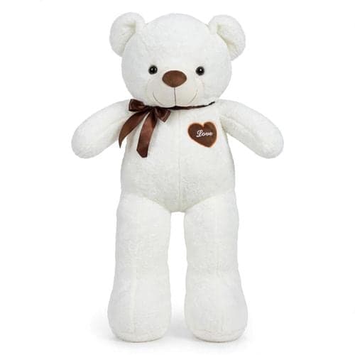 40CM WHITE PLUSH TEDDY BEAR